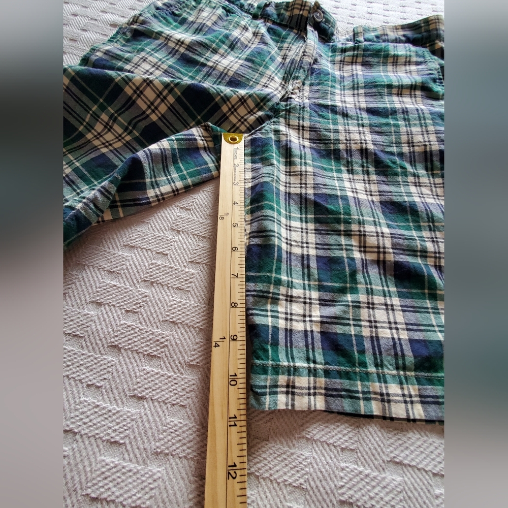 Lands' End Shorts Canvas Plaid Chino Multicolor Preppy Cotton Vacation Ready - Picture 9 of 14
